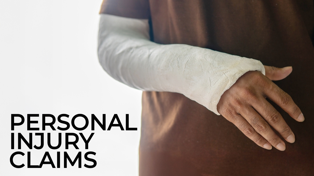 Close-up of an arm in a cast with bold