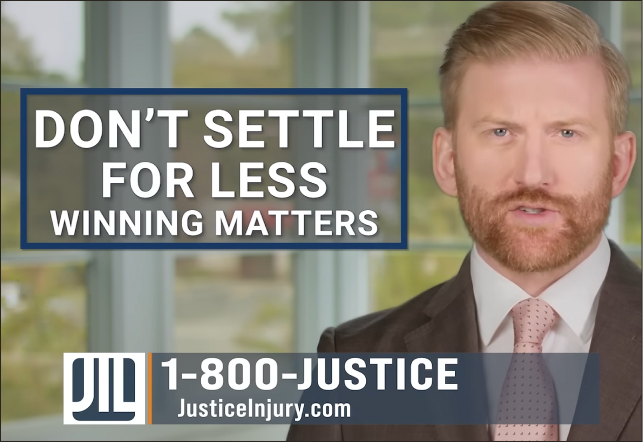 Don't Settle For Less — Winning Matters, 1-800-JUSTICE